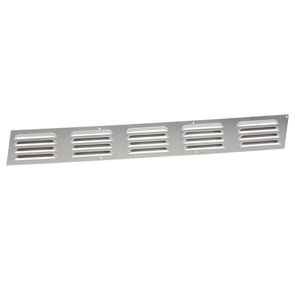 Aluminium Louvred Door Vent - Silver - 610x76mm