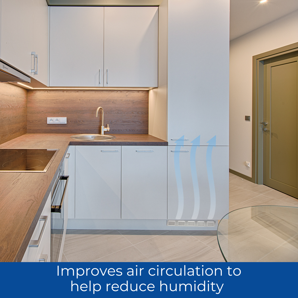 Aluminium Louvred Door Vent - Silver - 610x76mm