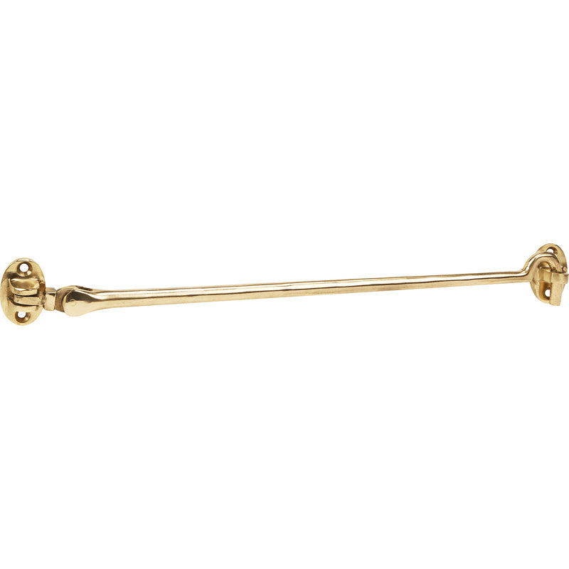 Brass Cabin Hook, 300mm Extended Length, Traditional Door Hardware