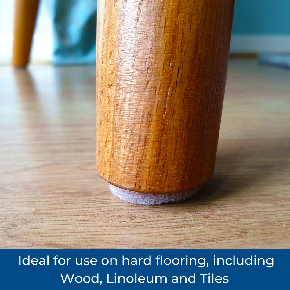 Felt Pad Heavy Duty Nail-On Round Pads Floor Protectors 25mm 8 Pack