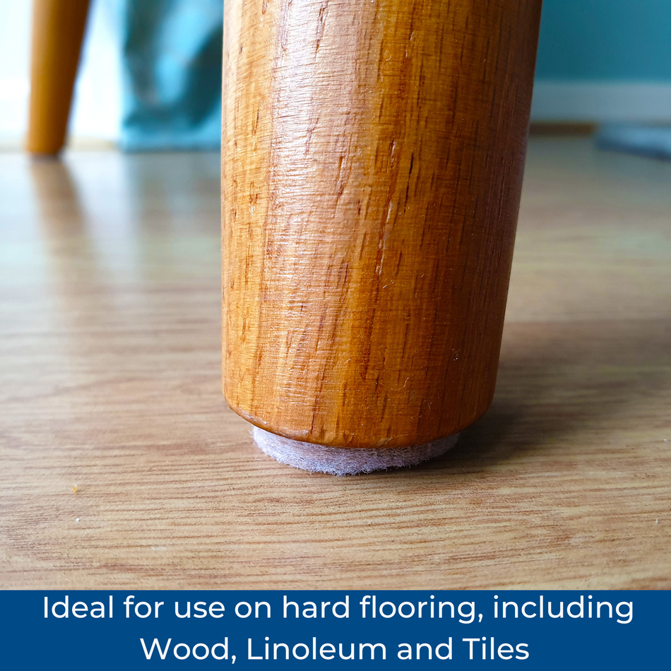 Felt Pad Heavy Duty Nail-On Round Pads Floor Protectors 38mm 4 Pack