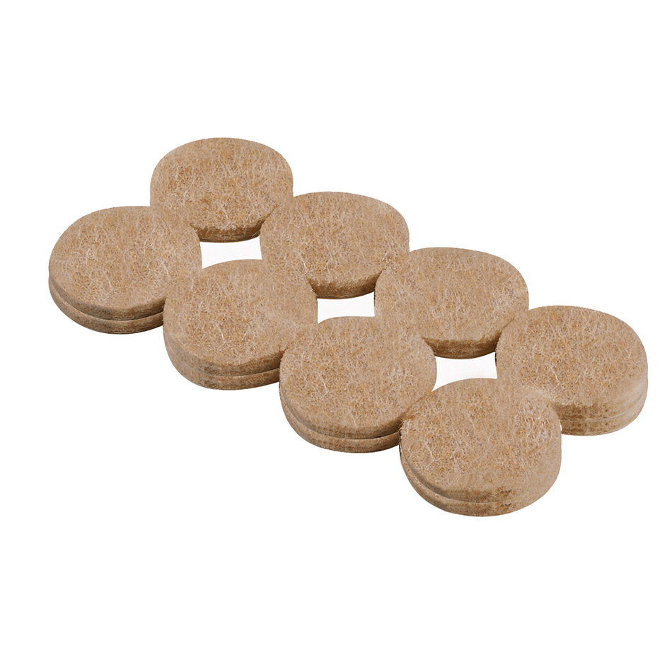Felt Gard 25mm Round Self-Adhesive Furniture Felt Pads - Pack of 16