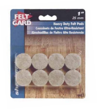 Felt Gard Pads  -  Round 25mm (1") PK16
