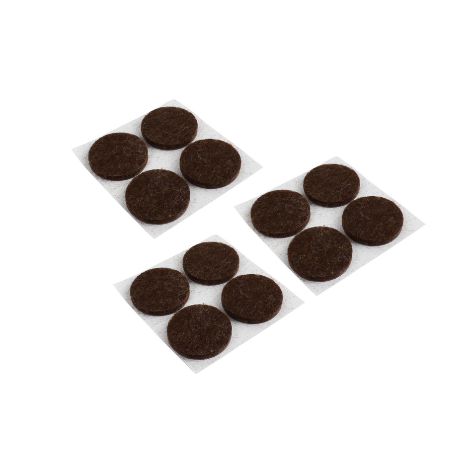 Felt Gard Furniture Round Felt Pads 19mm Black – Pack of 12