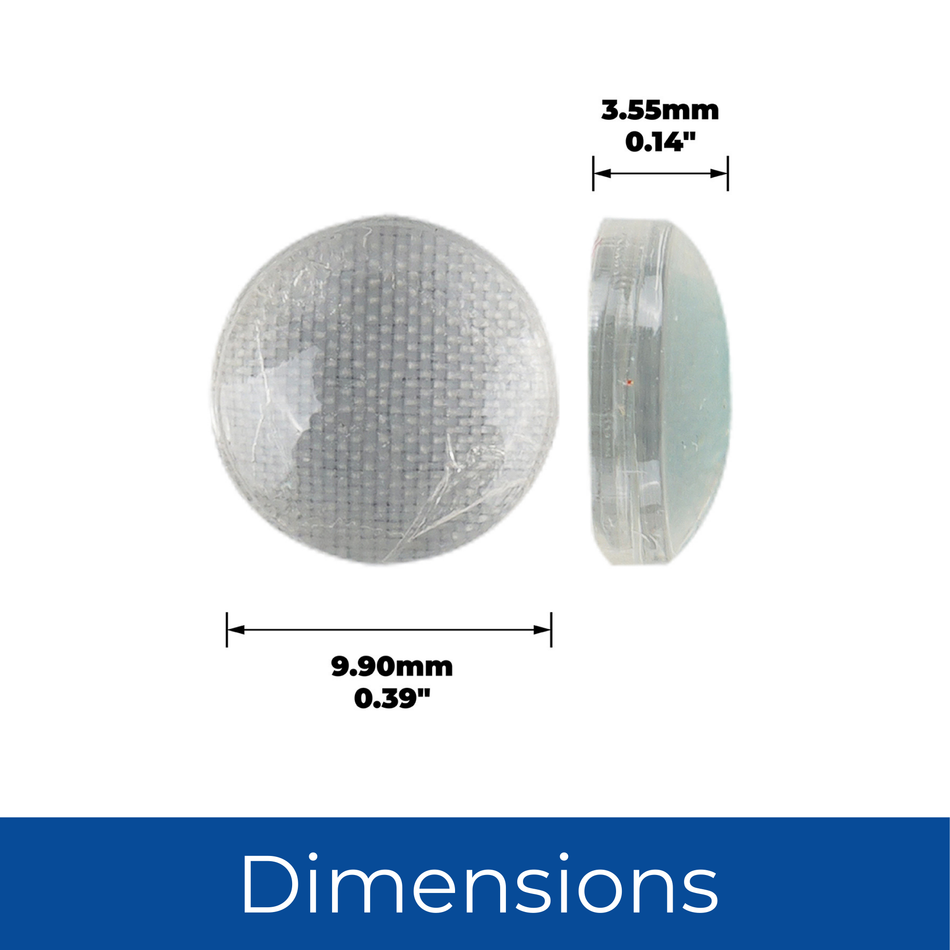 10mm Clear Self-Adhesive Round Bumper Silicone Pads – Pack of 16