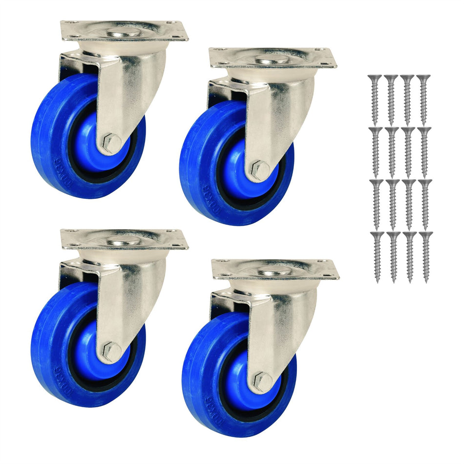 Swivel Castor Wheels Trolley Furniture Caster With Brake Heavy Duty Castors