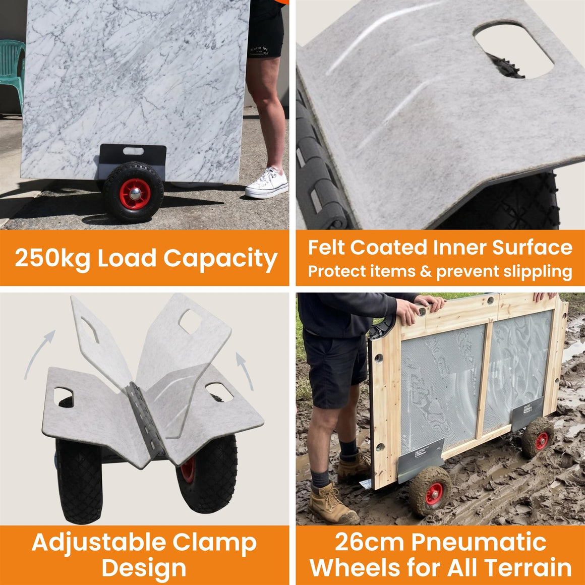 Drywall Trolley Board Panel Dolly Door Mover Heavy Duty Steel Frame Mover Cart - Select Hardware
