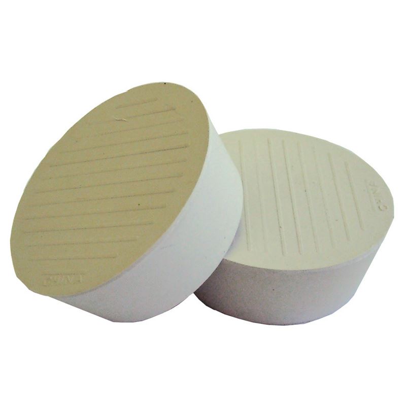 4 Pack 44mm Almond Rubber Non-Slip Castor Cups