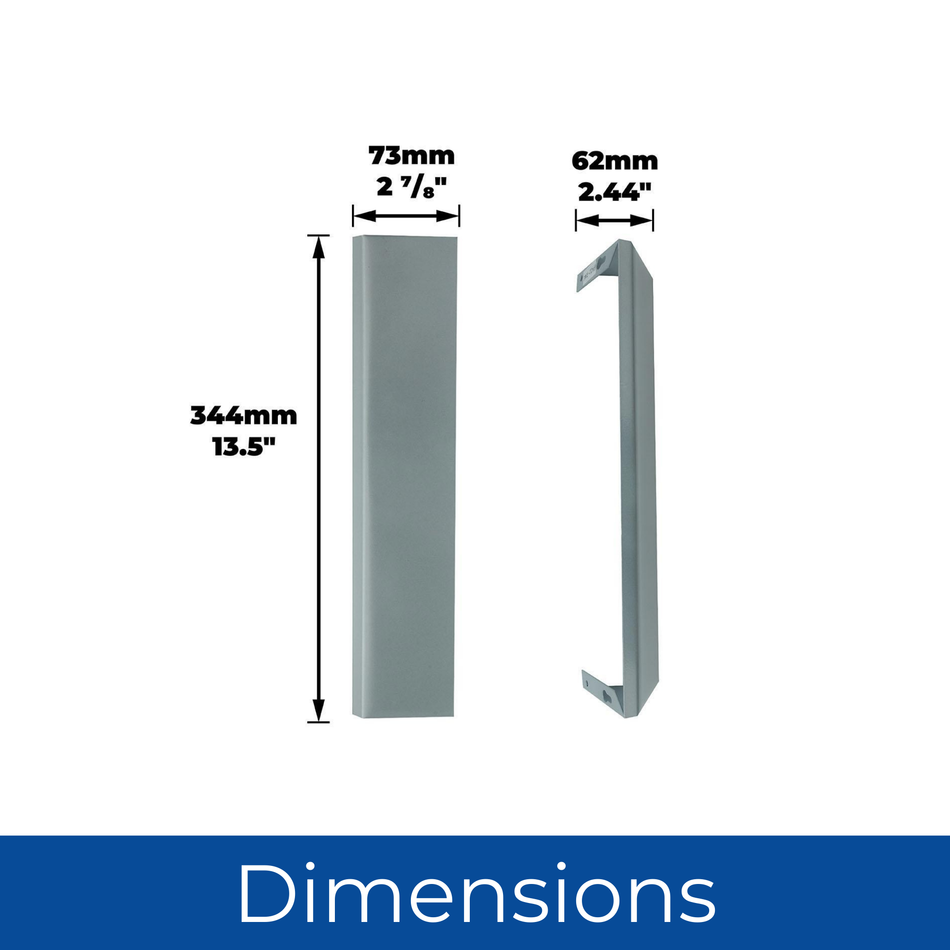 Door Letterbox Security Cowl Hood, 12 inch Key Fishing Blocker Guard - Silver
