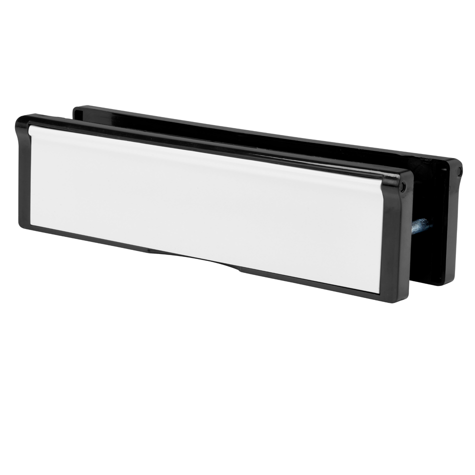Letterplate  -  Postport 20-40mm 10" Black/White
