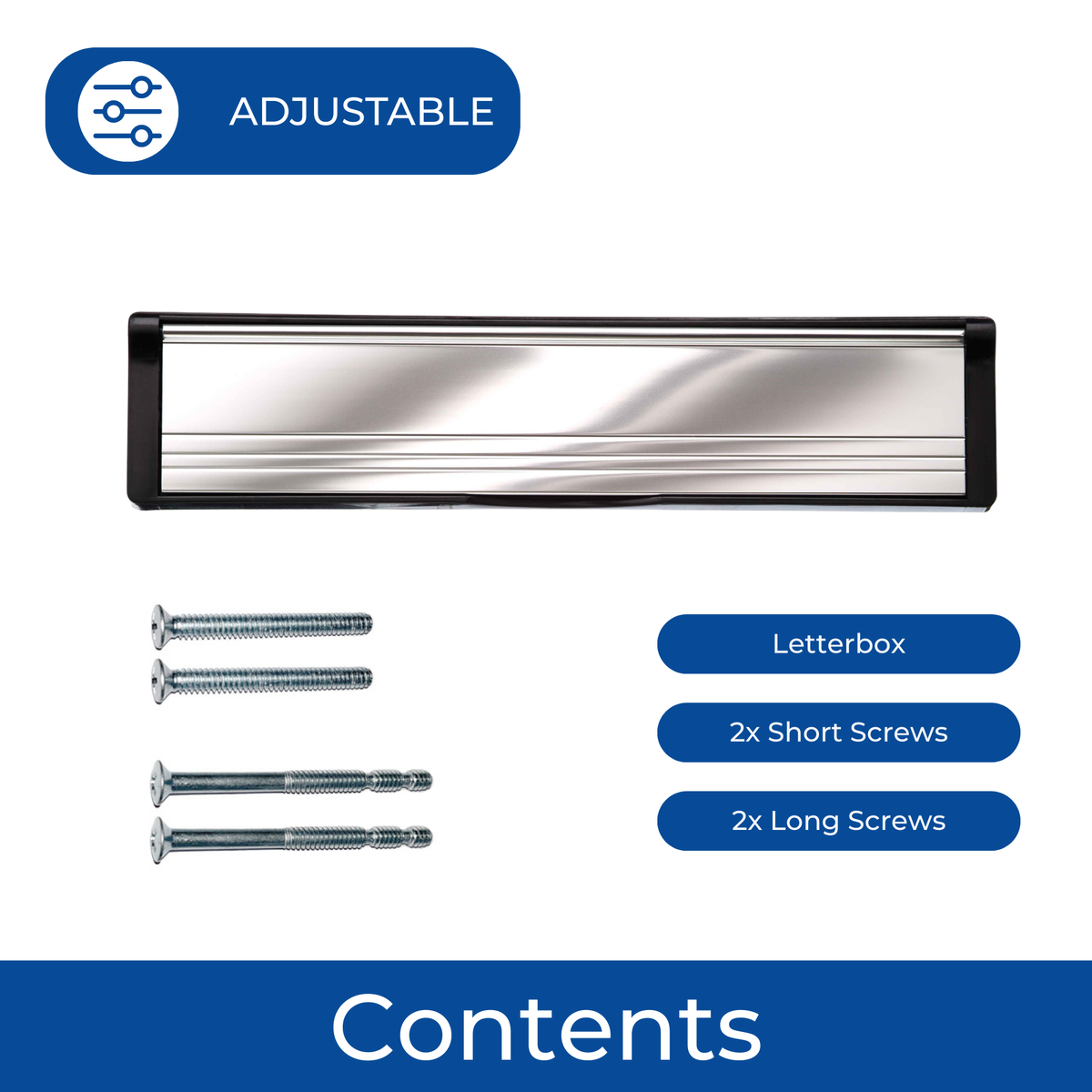Letterplate - Telescopic Letterbox 20-40mm 12