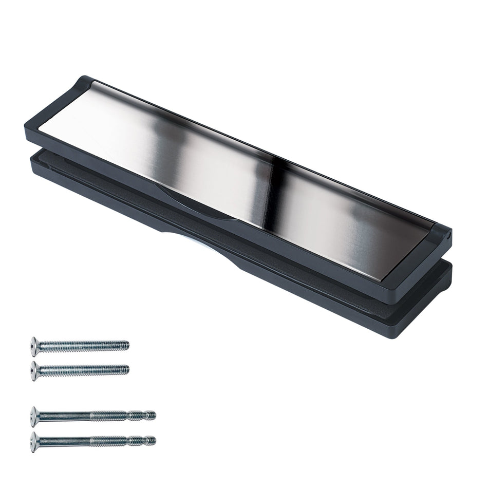 Letterplate  -  Postport 20-40mm 12" Black/Chrome