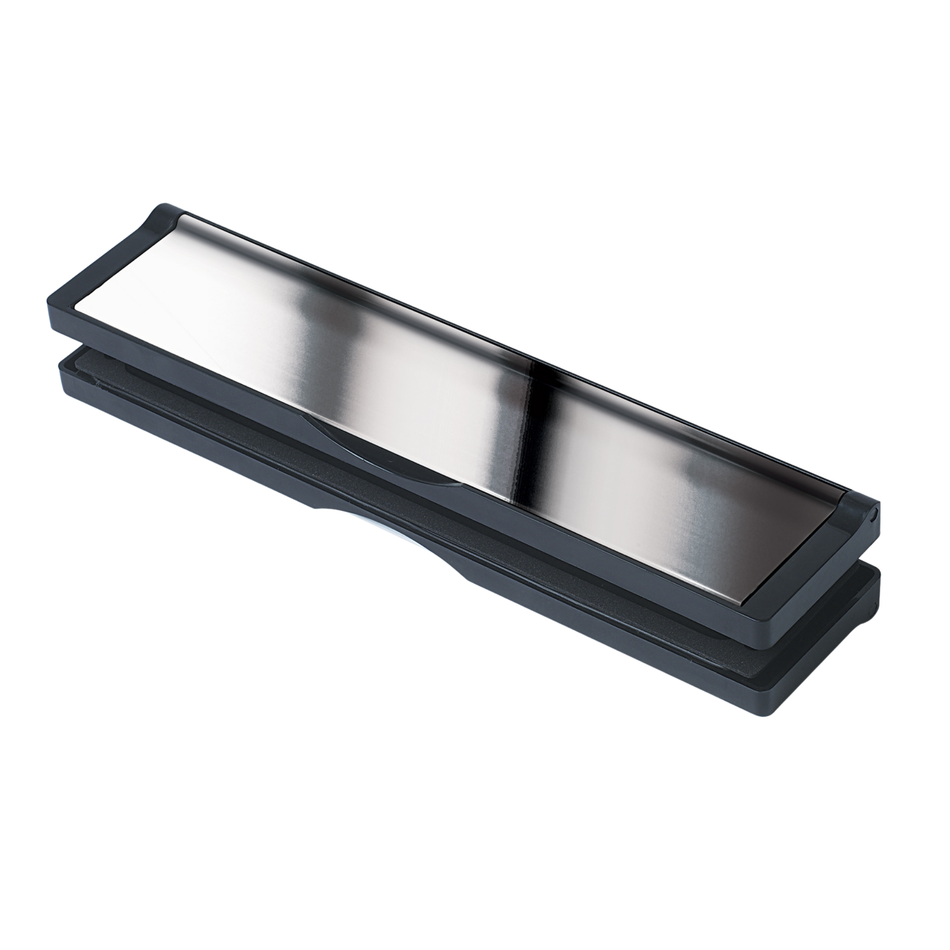 Letterplate  -  Postport 20-40mm 12" Black/Chrome