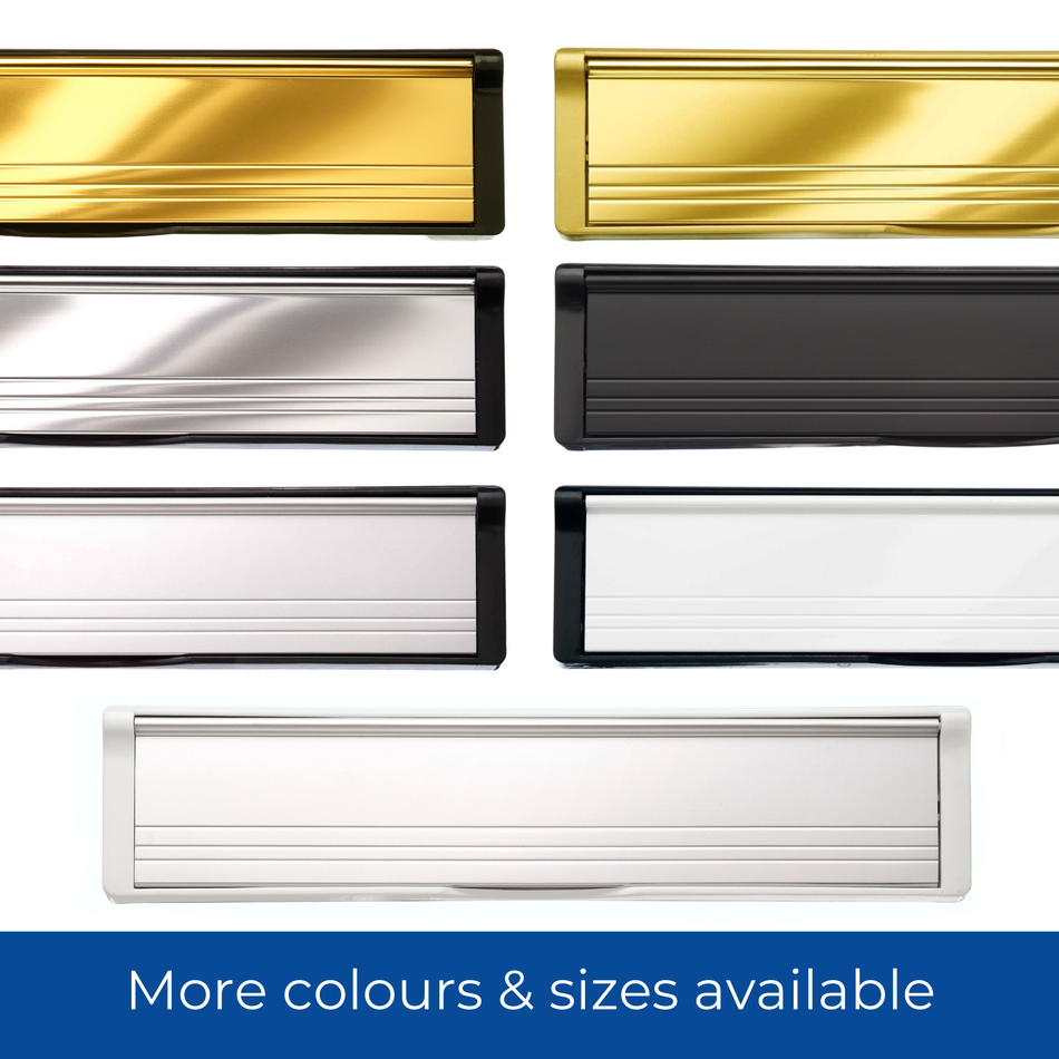 Letterplate  -  Postport 20-40mm 12" Black/Chrome