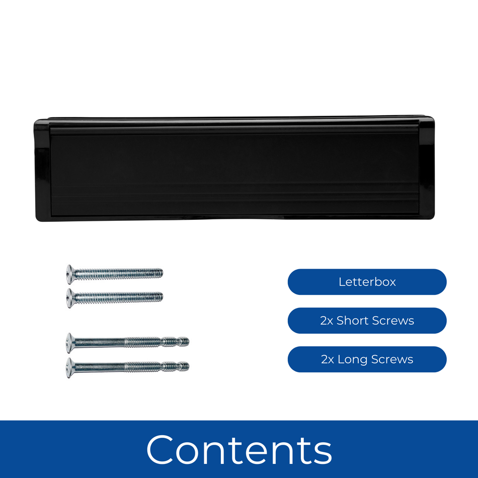 Letterplate  -  Postport 40-80mm 10" Black/Black