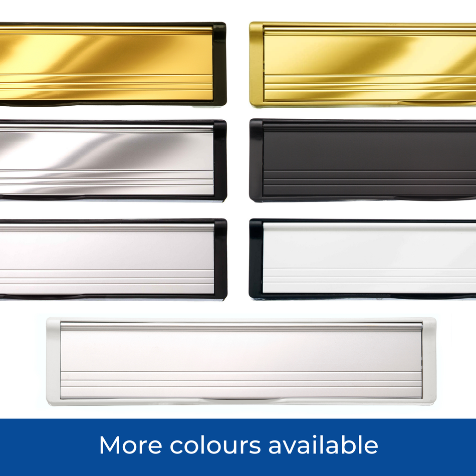 Letterplate  -  Postport 40-80mm 12" Black/P Gold