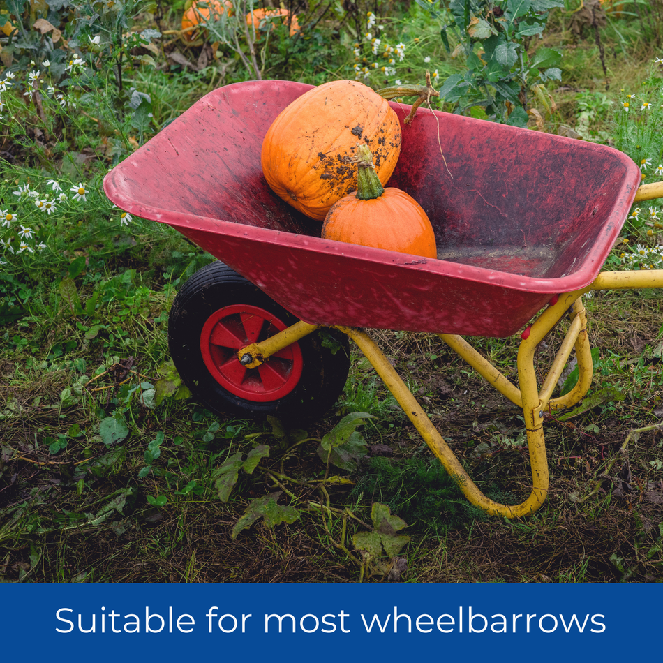 Wheelbarrow Pneumatic Wheel 40cm (16 inch) with 25mm Roller Bearing and Plastic Hub