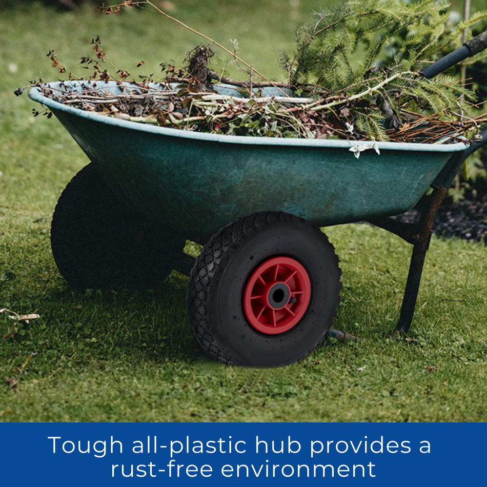 11 Inch Pneumatic Wheel, 25mm Roller Bearing, 2 Pack