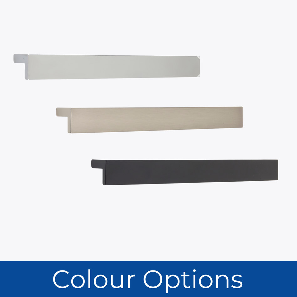 2 Pack L-Shaped Pull Handle 185mm - Satin Nickel