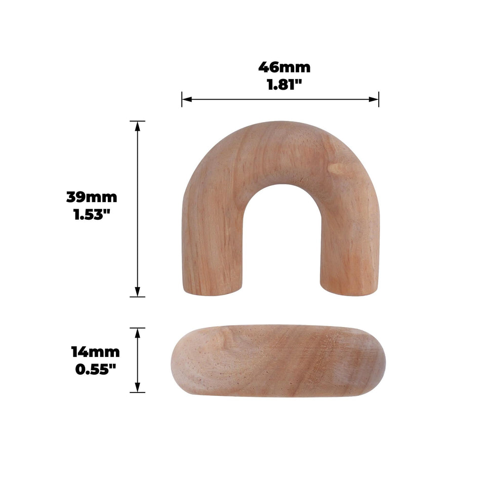 10 Pack Japandi Wooden Round Handle – Small 46mm