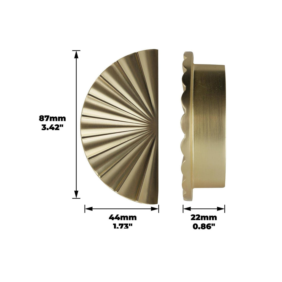 10 Pack Modern Chic Pull Handles 64mm Brushed Brass