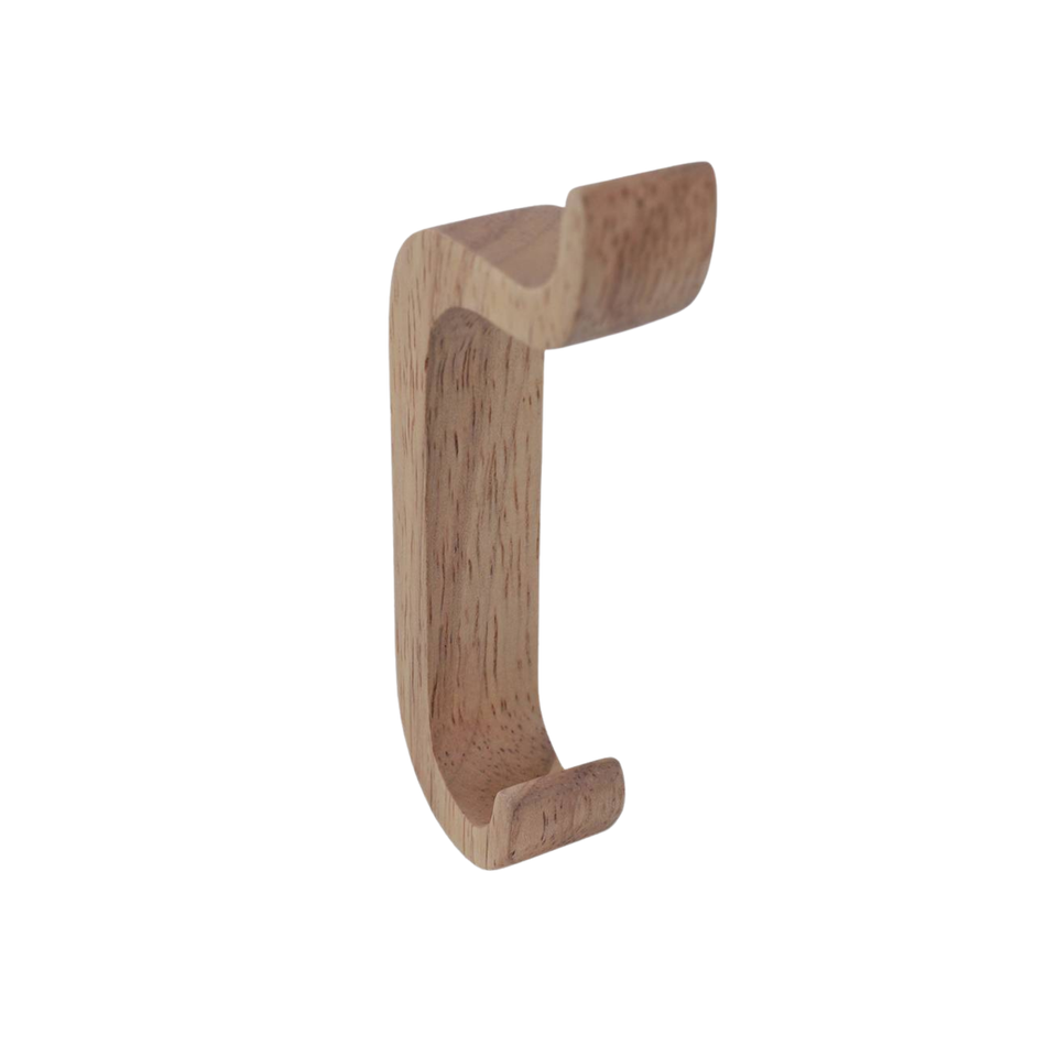 5 Pack Scandi Wooden J Hook Wall Mounted Minimalist Scandinavian Coat Hook