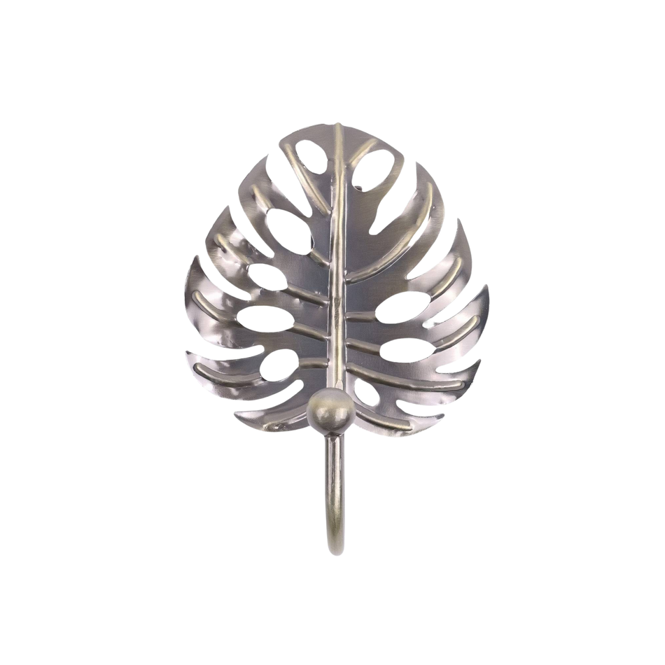 5 Pack Small Leaf Wall Hook - Brushed Brass - Wall Mounted Storage