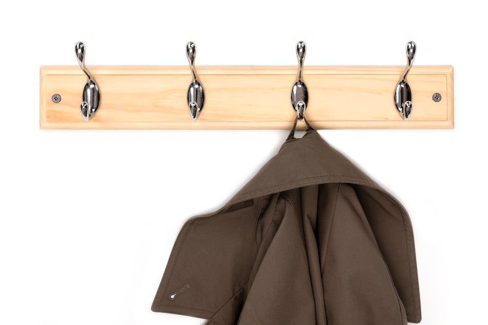 Keypak Coatrack -4 H&C Chrome on Pine FSC100%
