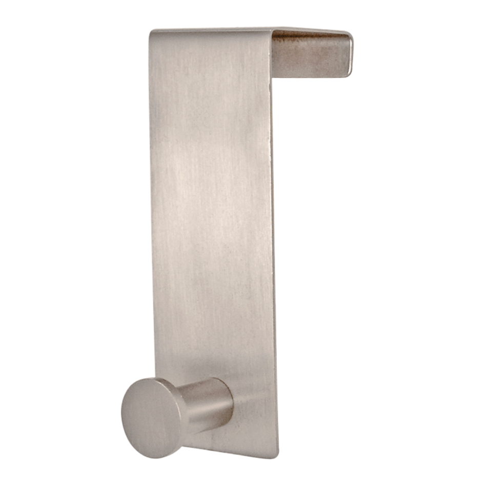 Brushed Metal Single Over The Door Hook