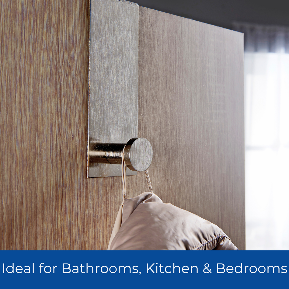 Brushed Metal Single Over The Door Hook