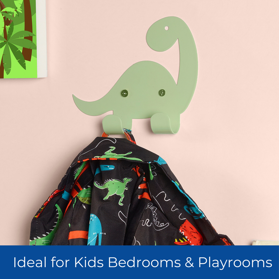 Green Dino Kids Coat Hooks - Docky