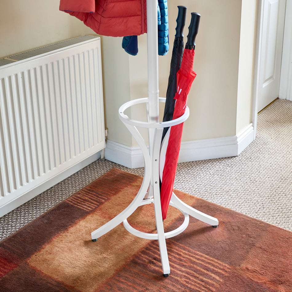 Hat & Coat Stand White