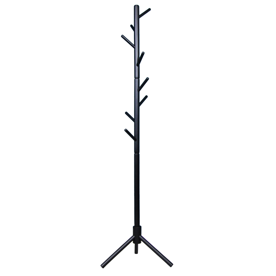 Wooden Tri Leg Tree Coat Stand - Black