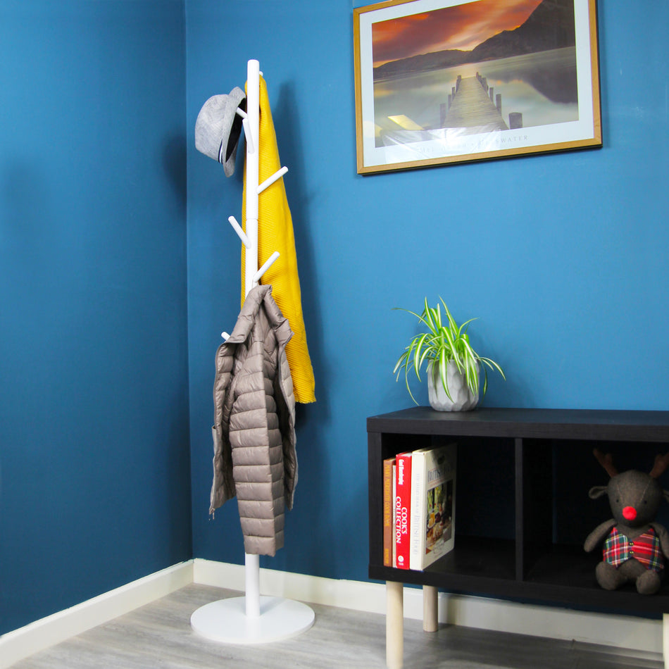 Coat Stand  -  White Tree  -  Round Base FSC100%