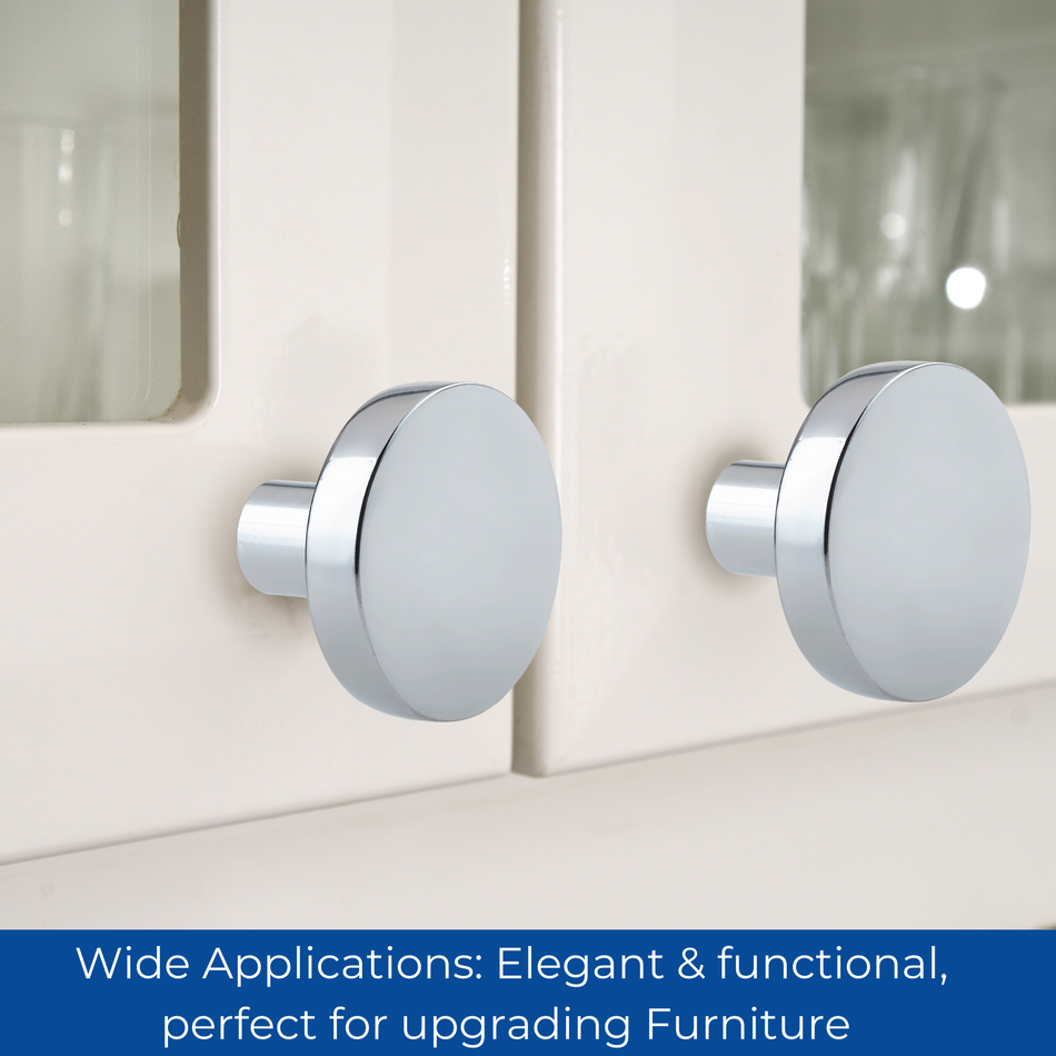 2 Pack Classic Door Knob 30mm - Chrome