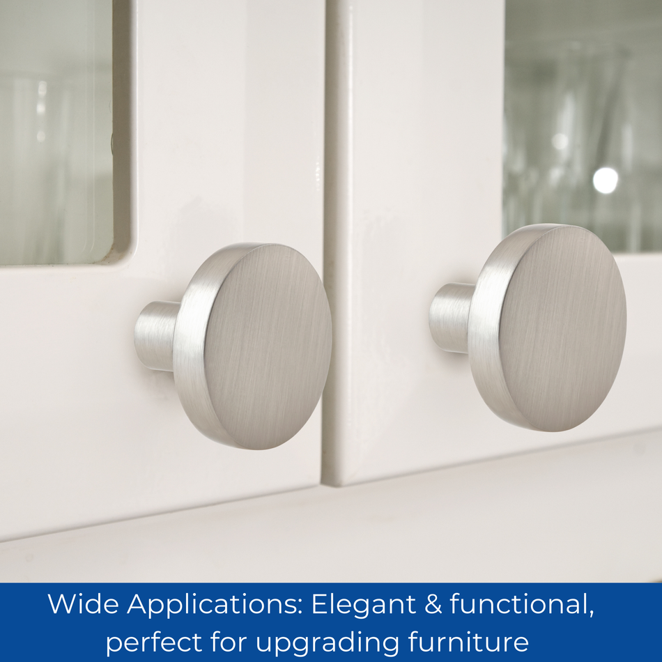 2 Pack Classic Door Knob 30mm - Satin Nickel