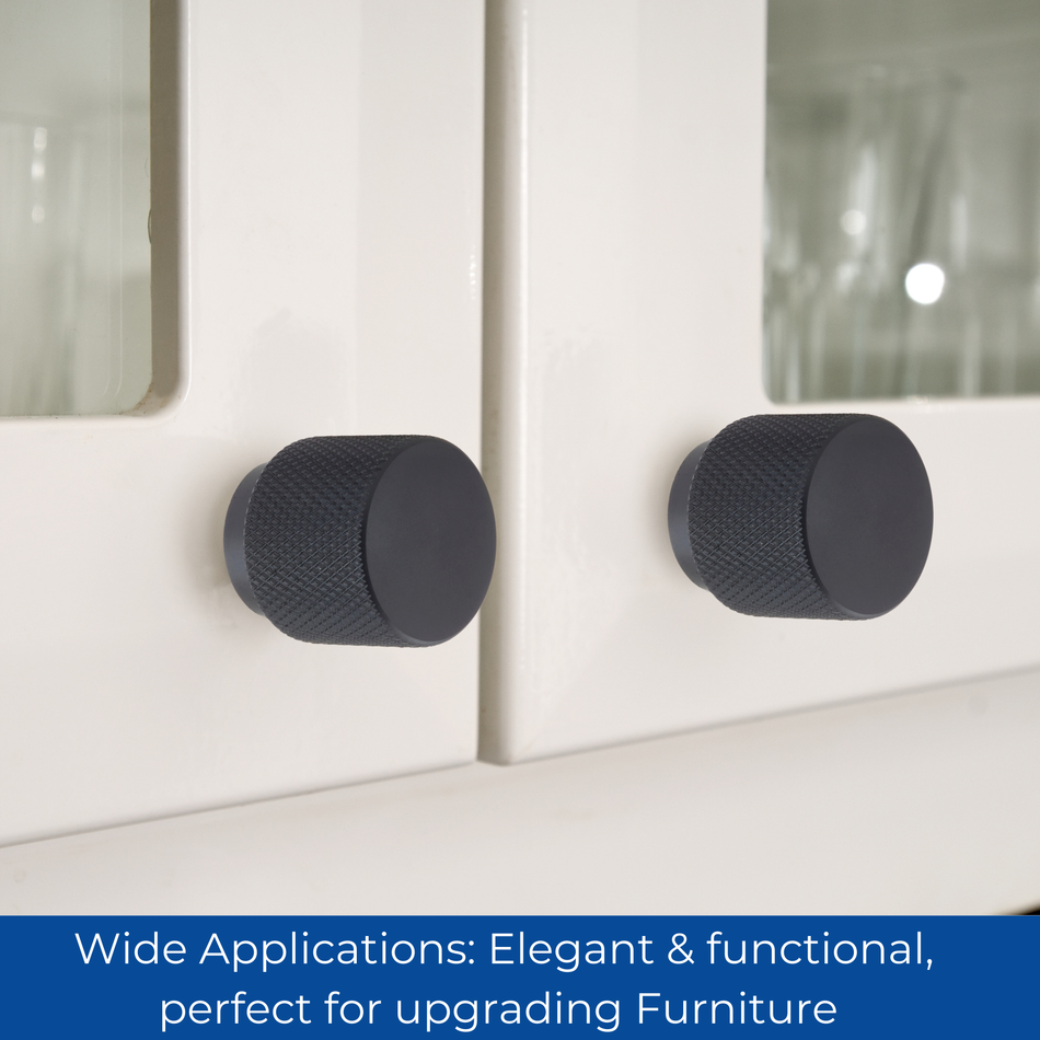 2 Pack Precision Door Knob 30mm - Matte Black