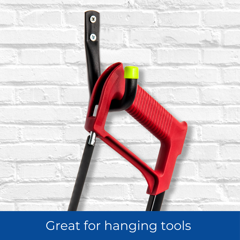 Black Universal Garage Hook with Yellow End Caps - 7cm - 1 Pack