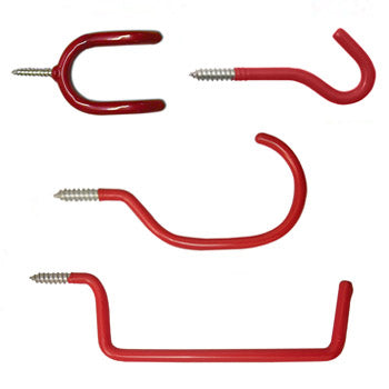 8 Screw-in Garage Hooks: Ceiling, Ladder, Round & Tool, 160 lbs Capacity