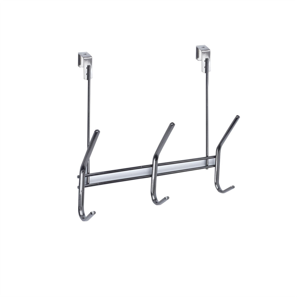 Black Nickel Over The Door Coat Rack - 3 Double Hooks