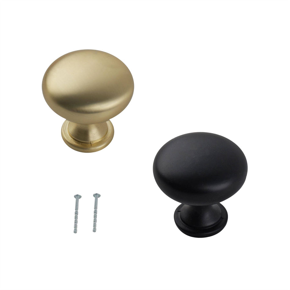 10 Pack Smooth Slim Cabinet Knobs 30mm