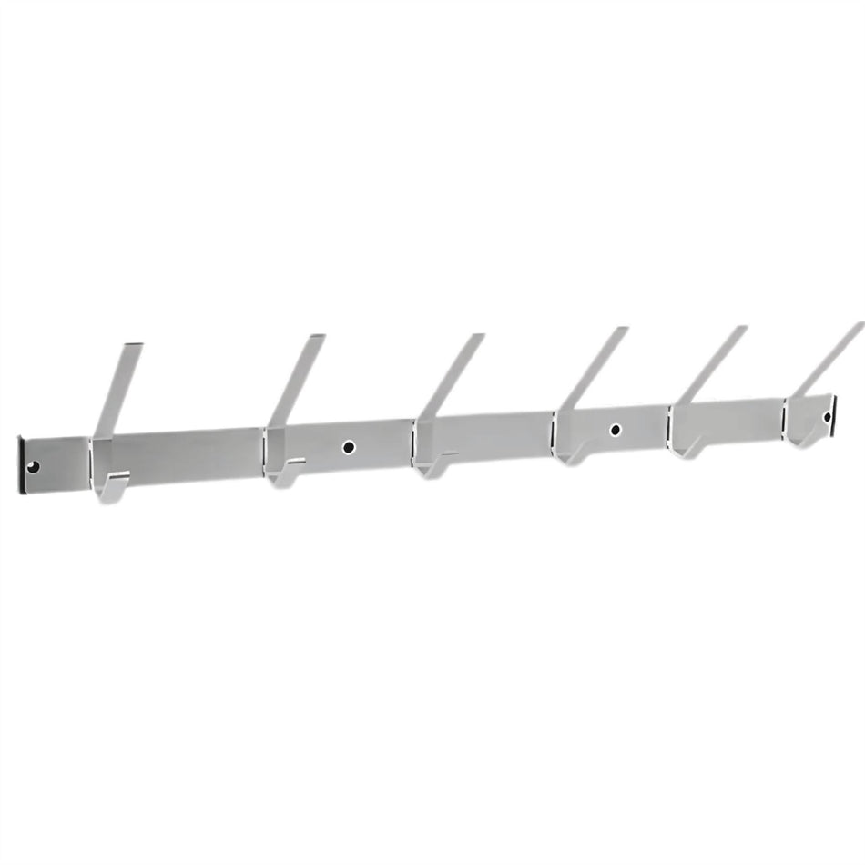 Brushed Aluminium Utility Hanger - 6 Hooks