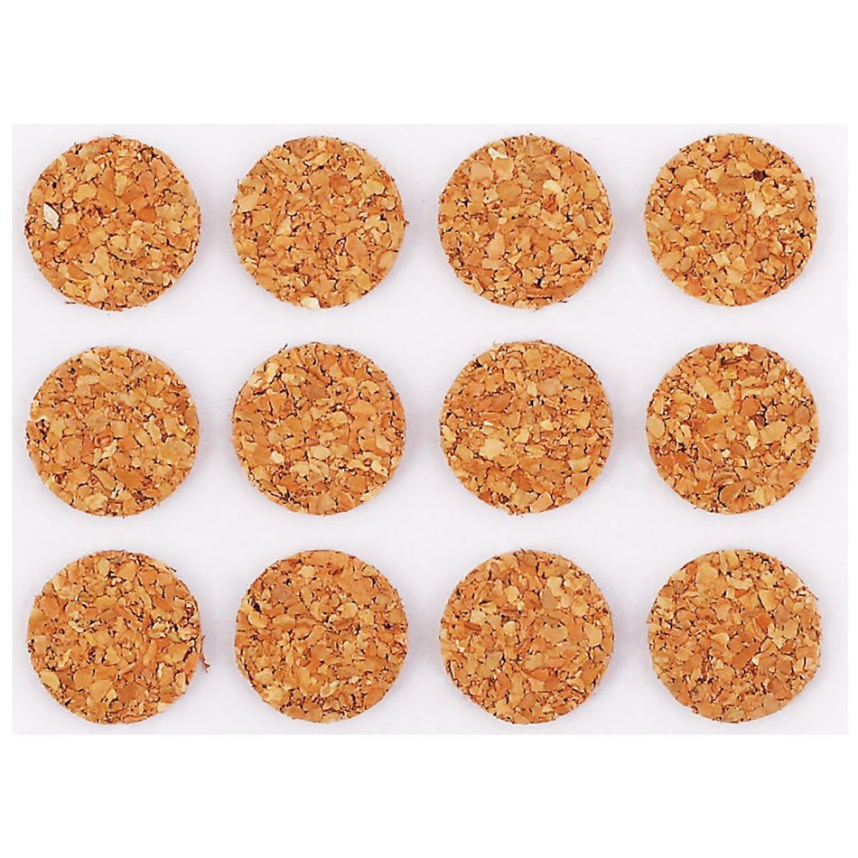 24 Pack Round Cork Pads – 13mm Self-Adhesive Non-Slip Bumpers