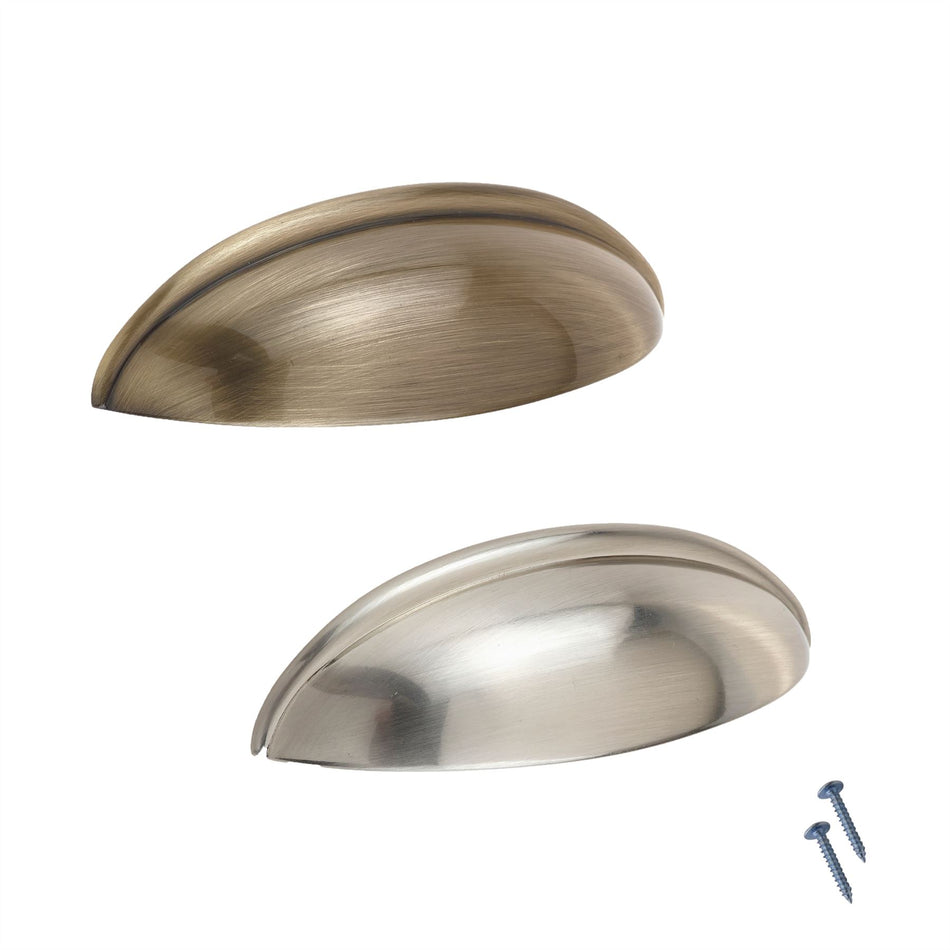 10 Pack Metal Shaker Handles 88mm - Zinc Alloy Drawer Pull Handles