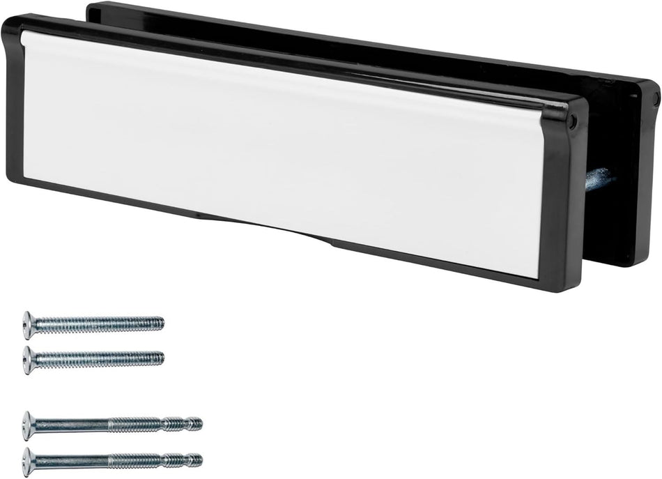 Letterplate  -  Postport 20-40mm 10" Black/White