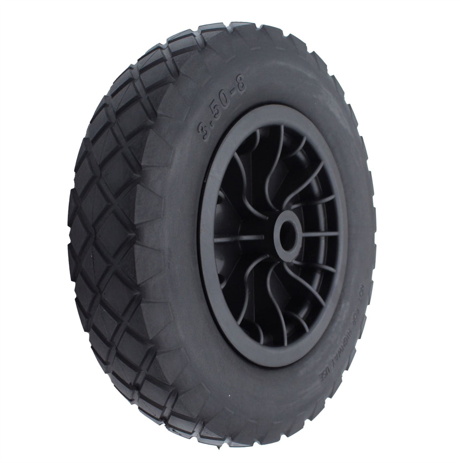 14" (350mm) Puncture Proof Solid Wheelbarrow Wheel, 13mm Bore, Replacement Tyre