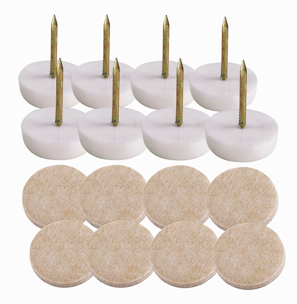Felt Gard Furniture Nail-in Felt Pads – 25mm Pack of 8