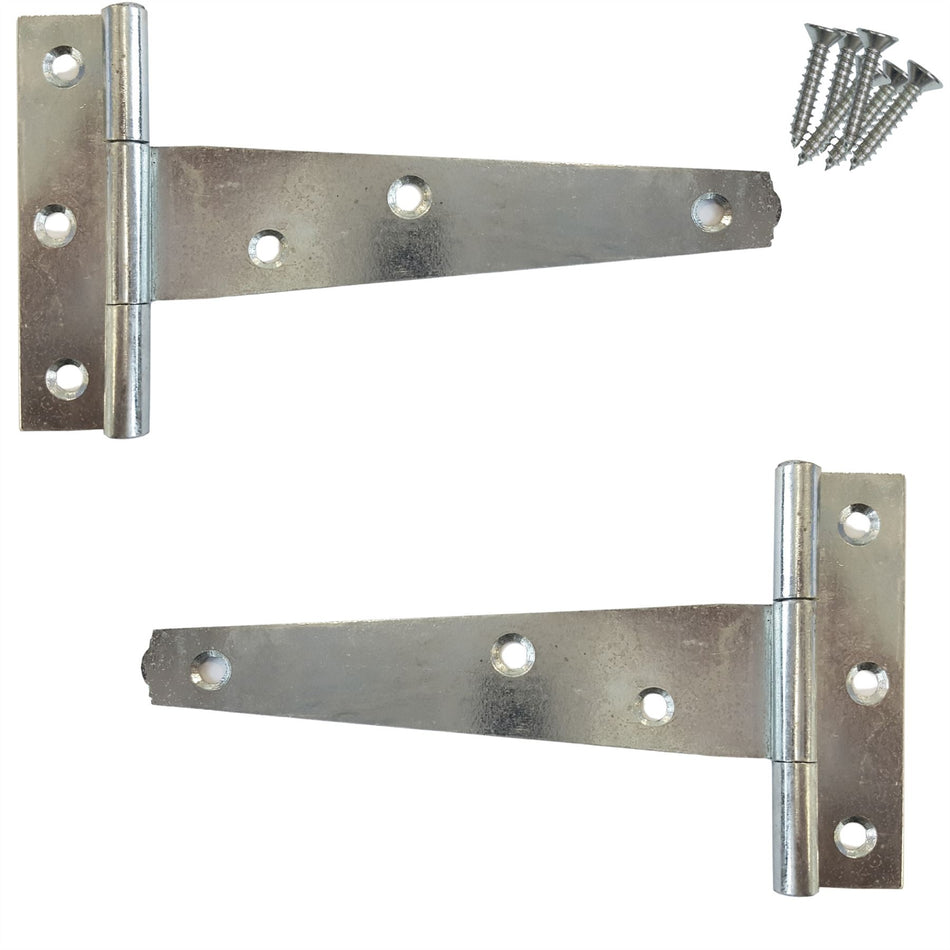 Tee Hinges 100mm Zinc Plated Pair
