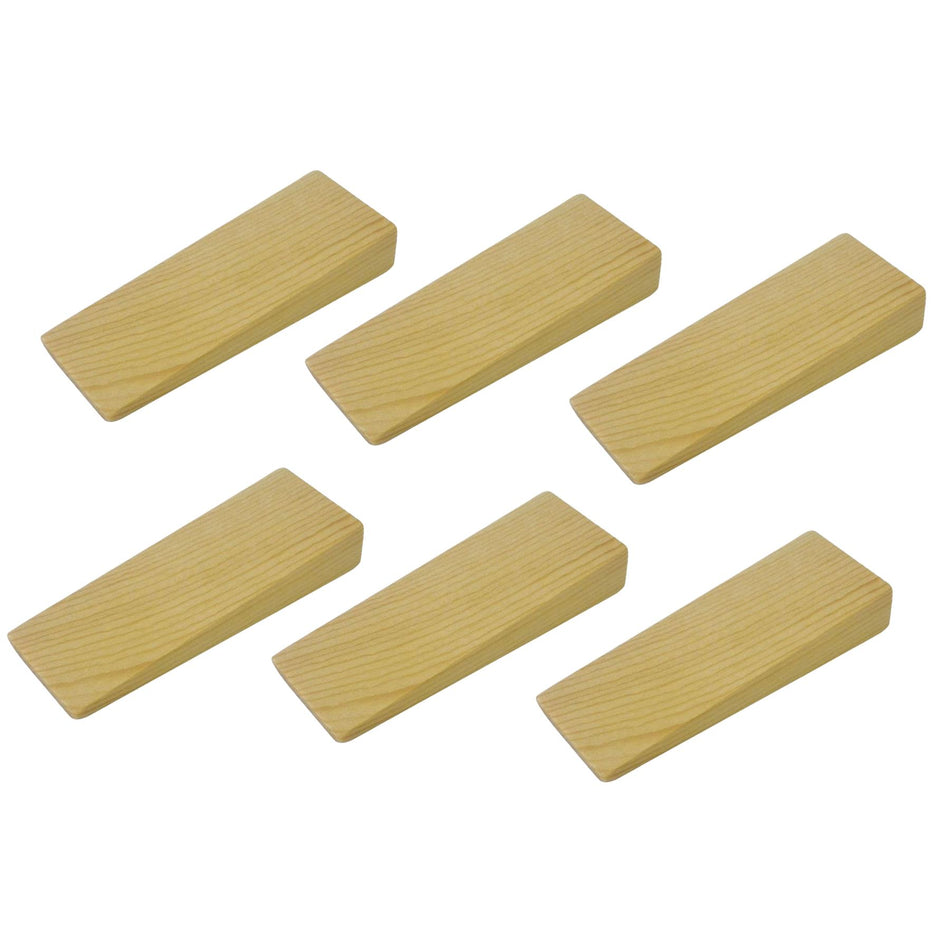 Door Wedges Wooden Mini Pack 6, Small Doorstop