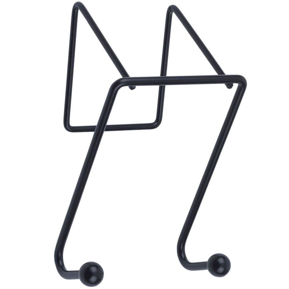 Black Metal Over The Door Coat Rack - 2 Ball End Hooks